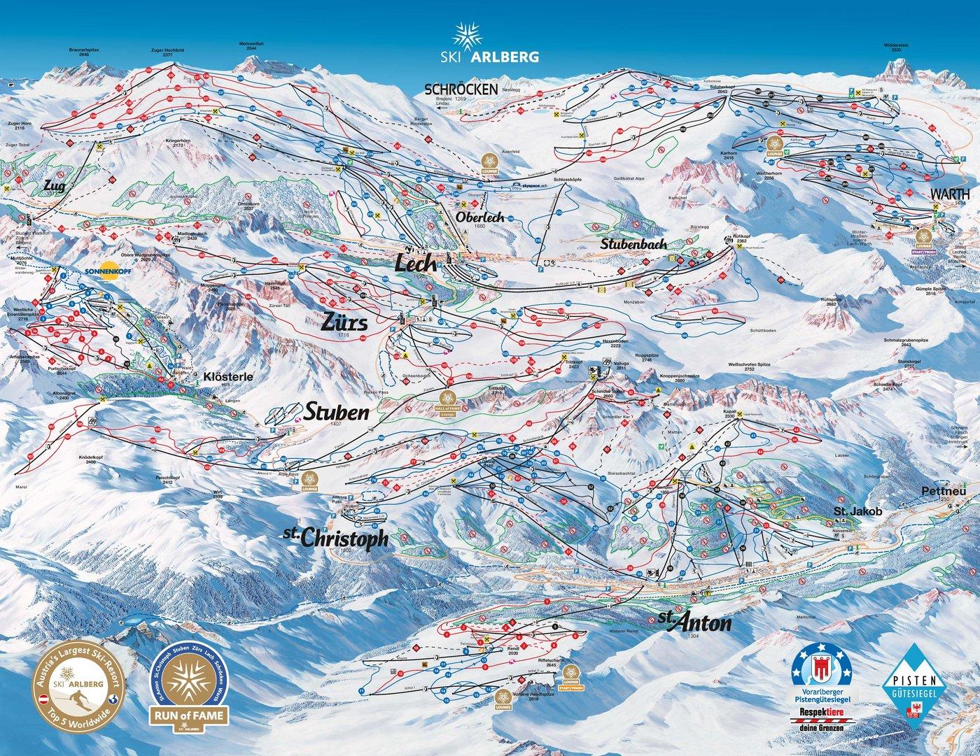 St Anton Trail Map